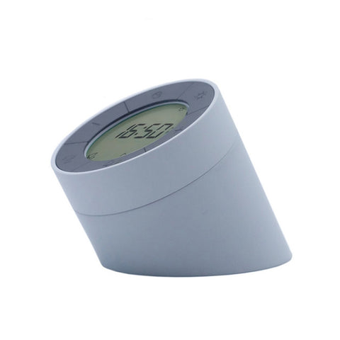Simple Home Creative Multi-function Charging Stepless Dimming Alarm Clock Night Light, White, Pink, Gray