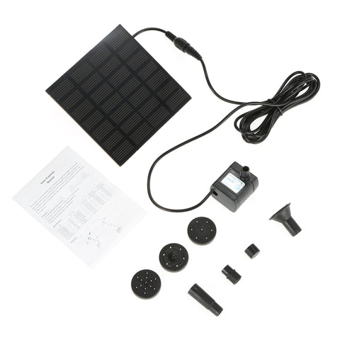 Garden Rockery Decoration Solar Fountain DC Water Pump Suspension Sprinkler, Solar Fountain