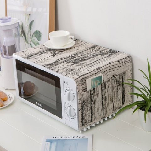 Cotton Linen Universal Microwave Oven Dustproof Storage Cover, 30x90cm