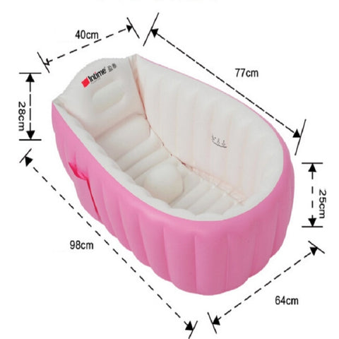 Baby Bath Tub Kids Bathtub Portable Inflatable Cartoon Thickening Washbowl Newborns Keep Warm Swimming Pool