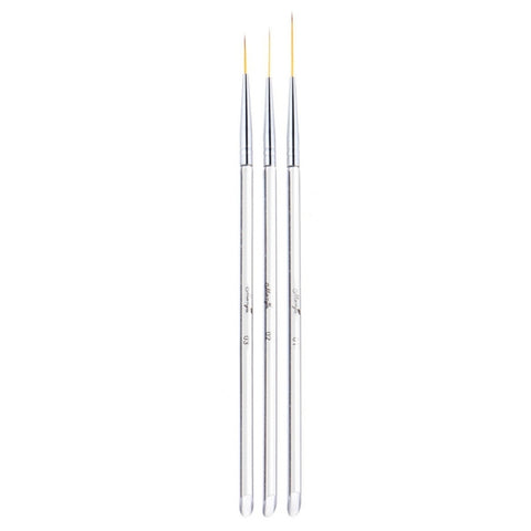 3pcs /Set Nail Double-Ended Color Brush Nail Art Drawing Pen Tool Set