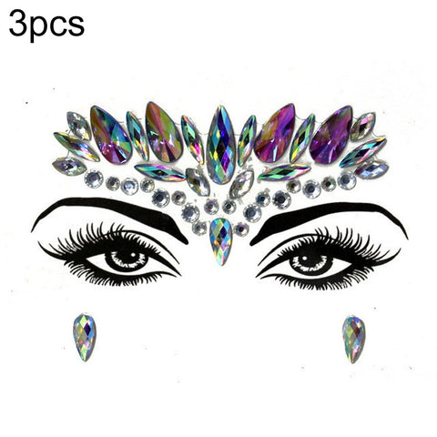 3 PCS  Forehead Green Masquerade Makeup Acrylic Face Sticker, YT-01, YT-01-1, YT-01-2, YT-01-3, YT-01-4, YT-01-5, YT-01-6, YT-02, YT-03, YT-04, YT-05, YT-07, YT-08, YT-10, YT-11, YT-12, YT-13, YT-14, YT-15, YT-16, YT-17, YT-18, YT-19, YT-20, YT-21, YT-...