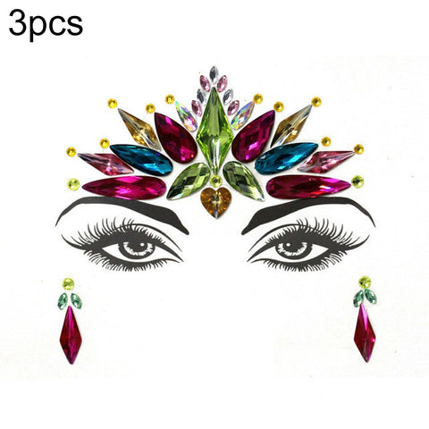 3 PCS  Forehead Green Masquerade Makeup Acrylic Face Sticker, YT-01, YT-01-1, YT-01-2, YT-01-3, YT-01-4, YT-01-5, YT-01-6, YT-02, YT-03, YT-04, YT-05, YT-07, YT-08, YT-10, YT-11, YT-12, YT-13, YT-14, YT-15, YT-16, YT-17, YT-18, YT-19, YT-20, YT-21, YT-...