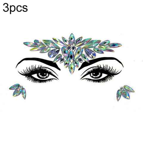 3 PCS  Forehead Green Masquerade Makeup Acrylic Face Sticker, YT-01, YT-01-1, YT-01-2, YT-01-3, YT-01-4, YT-01-5, YT-01-6, YT-02, YT-03, YT-04, YT-05, YT-07, YT-08, YT-10, YT-11, YT-12, YT-13, YT-14, YT-15, YT-16, YT-17, YT-18, YT-19, YT-20, YT-21, YT-...