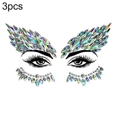 3 PCS  Forehead Green Masquerade Makeup Acrylic Face Sticker, YT-01, YT-01-1, YT-01-2, YT-01-3, YT-01-4, YT-01-5, YT-01-6, YT-02, YT-03, YT-04, YT-05, YT-07, YT-08, YT-10, YT-11, YT-12, YT-13, YT-14, YT-15, YT-16, YT-17, YT-18, YT-19, YT-20, YT-21, YT-...
