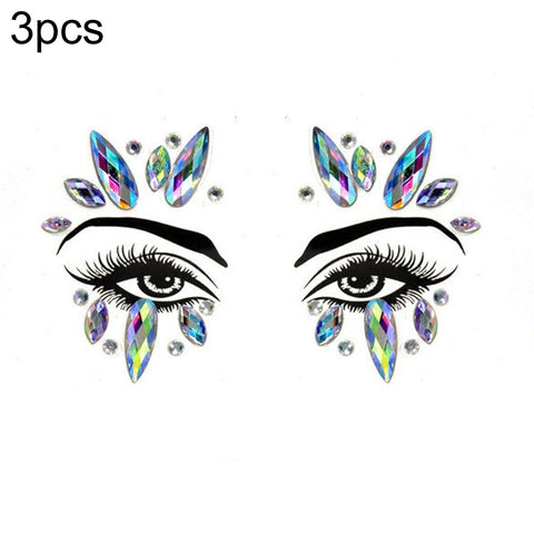 3 PCS  Forehead Green Masquerade Makeup Acrylic Face Sticker, YT-01, YT-01-1, YT-01-2, YT-01-3, YT-01-4, YT-01-5, YT-01-6, YT-02, YT-03, YT-04, YT-05, YT-07, YT-08, YT-10, YT-11, YT-12, YT-13, YT-14, YT-15, YT-16, YT-17, YT-18, YT-19, YT-20, YT-21, YT-...