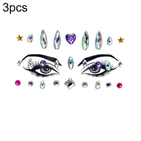 3 PCS  Forehead Green Masquerade Makeup Acrylic Face Sticker, YT-01, YT-01-1, YT-01-2, YT-01-3, YT-01-4, YT-01-5, YT-01-6, YT-02, YT-03, YT-04, YT-05, YT-07, YT-08, YT-10, YT-11, YT-12, YT-13, YT-14, YT-15, YT-16, YT-17, YT-18, YT-19, YT-20, YT-21, YT-...