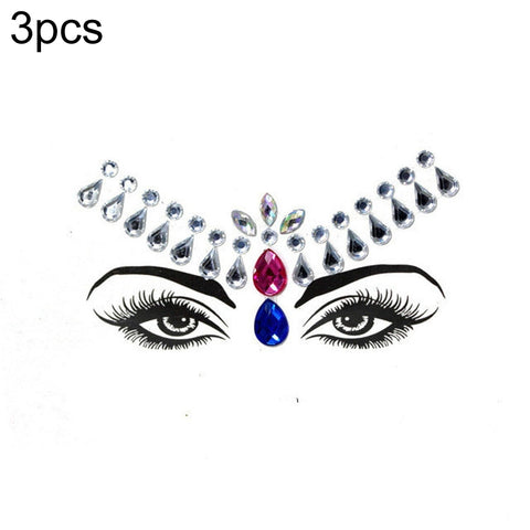 3 PCS  Forehead Green Masquerade Makeup Acrylic Face Sticker, YT-01, YT-01-1, YT-01-2, YT-01-3, YT-01-4, YT-01-5, YT-01-6, YT-02, YT-03, YT-04, YT-05, YT-07, YT-08, YT-10, YT-11, YT-12, YT-13, YT-14, YT-15, YT-16, YT-17, YT-18, YT-19, YT-20, YT-21, YT-...