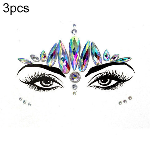 3 PCS  Forehead Green Masquerade Makeup Acrylic Face Sticker, YT-01, YT-01-1, YT-01-2, YT-01-3, YT-01-4, YT-01-5, YT-01-6, YT-02, YT-03, YT-04, YT-05, YT-07, YT-08, YT-10, YT-11, YT-12, YT-13, YT-14, YT-15, YT-16, YT-17, YT-18, YT-19, YT-20, YT-21, YT-...