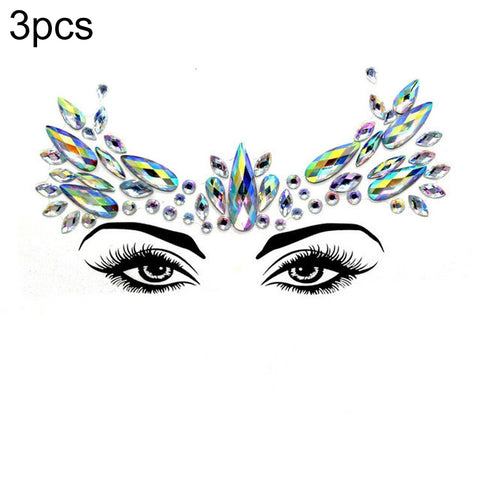 3 PCS  Forehead Green Masquerade Makeup Acrylic Face Sticker, YT-01, YT-01-1, YT-01-2, YT-01-3, YT-01-4, YT-01-5, YT-01-6, YT-02, YT-03, YT-04, YT-05, YT-07, YT-08, YT-10, YT-11, YT-12, YT-13, YT-14, YT-15, YT-16, YT-17, YT-18, YT-19, YT-20, YT-21, YT-...