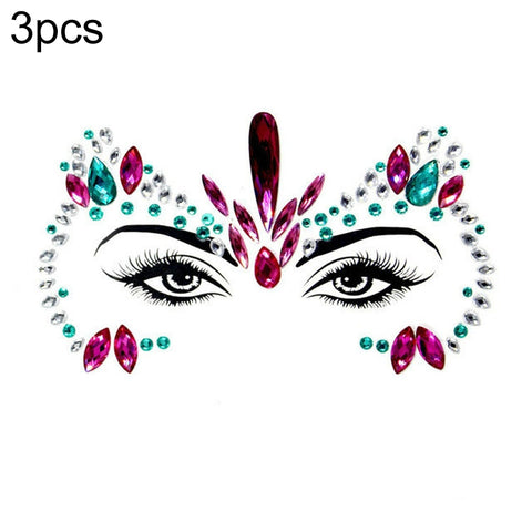 3 PCS  Forehead Green Masquerade Makeup Acrylic Face Sticker, YT-01, YT-01-1, YT-01-2, YT-01-3, YT-01-4, YT-01-5, YT-01-6, YT-02, YT-03, YT-04, YT-05, YT-07, YT-08, YT-10, YT-11, YT-12, YT-13, YT-14, YT-15, YT-16, YT-17, YT-18, YT-19, YT-20, YT-21, YT-...