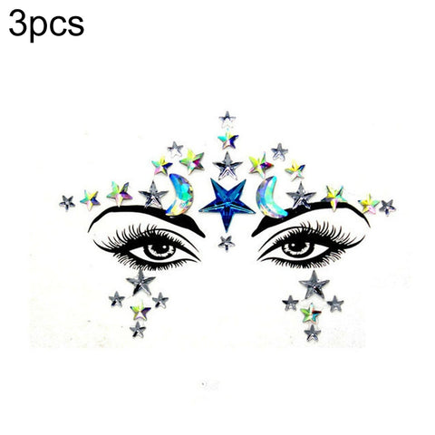 3 PCS  Forehead Green Masquerade Makeup Acrylic Face Sticker, YT-01, YT-01-1, YT-01-2, YT-01-3, YT-01-4, YT-01-5, YT-01-6, YT-02, YT-03, YT-04, YT-05, YT-07, YT-08, YT-10, YT-11, YT-12, YT-13, YT-14, YT-15, YT-16, YT-17, YT-18, YT-19, YT-20, YT-21, YT-...