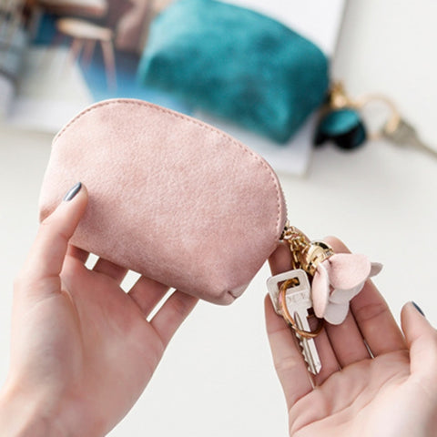 Creative Mini Cute Coin Purse with Flower Tassel Pendant