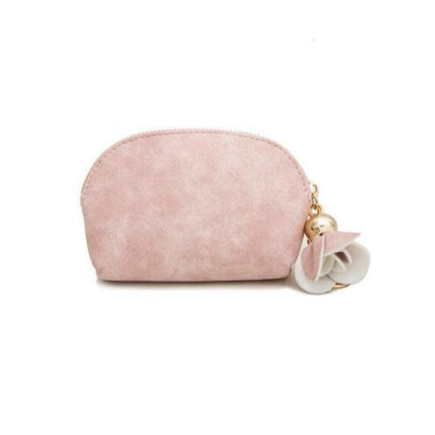 Creative Mini Cute Coin Purse with Flower Tassel Pendant
