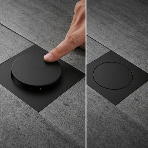 Foot-operated Bouncing Floor Drain From Gravity Deodorant Bouncing Floor Drain