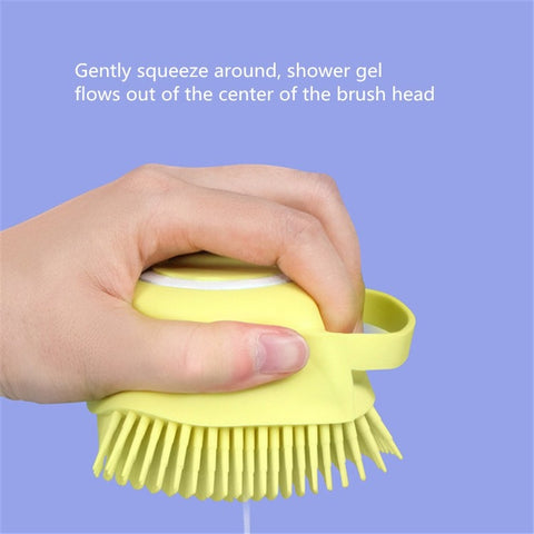 Pet Bath Massage Brush Dog Rub Bath Gloves with Brush, Rub Bath Gloves