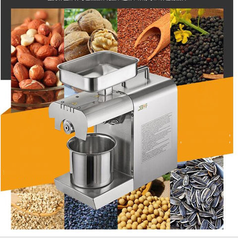Seed Oil Press Extrator Stainless Steel Commercial Home Automatic Peanut Coconut Sesame Oil Press Machine, Oil Press Extrator