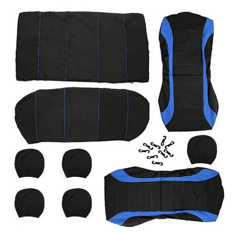 9 PCS Four Seasons Universal Seat Cover Cushion Car Fur Seat Covers Set Universal Cushion