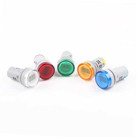 AD16-22DSV  Mini Digital Display 60-500V General Indicator AC Voltmeter, Open Hole: 22mm, 60-500V Yellow, 60-500V Blue, 60-500V White, 60-500V Red, 60-500V Green