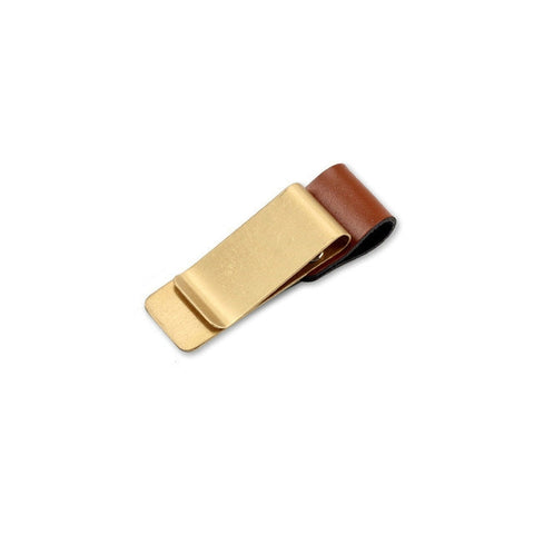 Metal Leather Pen Holder Stainless Steel Pencil Clip Notebook Pen Holder, Gold-Brown, Silver-Brown, Silver-Black