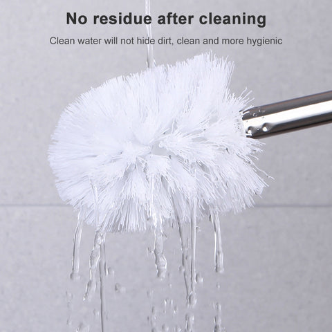 Stainless Steel Long Handle Toilet Brush Toilet Cleaning Brush, Triangle Shape Base, Diamond Shape Base