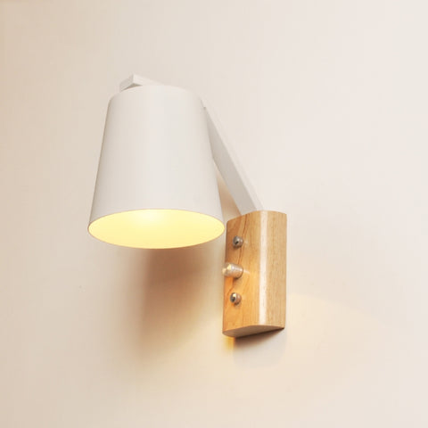 Creative Bedroom Study Bedside Balcony Aisle Porch Hotel Cafe Wood Wall Lamp Switch Light, without Light Source, Warm White, White Light