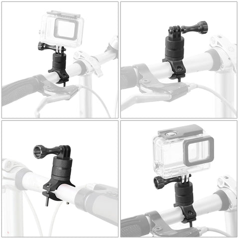 Aluminum Alloy Bicycle Mounting Bracket Bicycle Clip For Action Camera, Black, Red, Blue