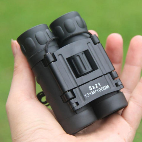 Compact 8X21 Telescope Full Optical Green Film HD Binocular Low Light Level Night Vision Telescope, 8X21