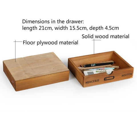 Retro Wooden Drawer Storage Cabinet Desk, One Pumping, Two Pumping, Three Pumping, Four Pumping