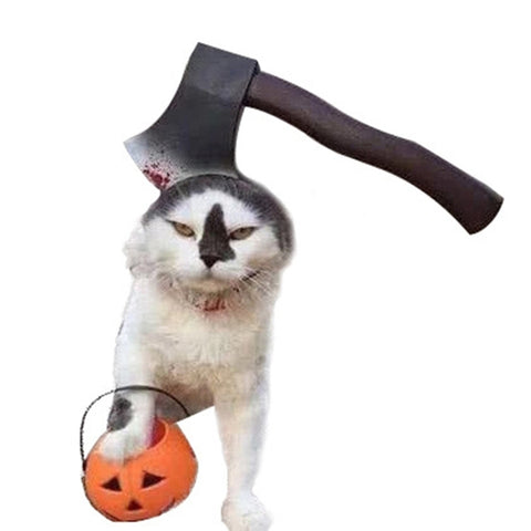 Creative Cat Dog Halloween Funny Tidy Props Headband Hooded Hat, S, M