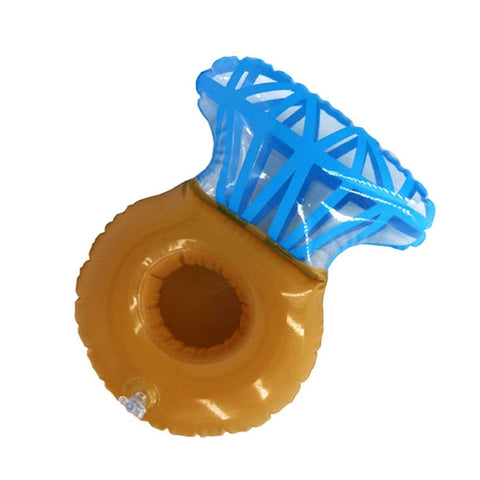 Diamond Ring Shape Inflatable Coaster Floating Water Drink Cup Holder Beach Supplies, Diamond Ring