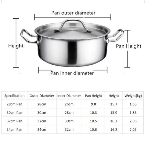 Stainless Steel Extra Thick Hot Pot Thickened Bottom Grid Pot, Diameter : 28cm, Diameter : 30cm, Diameter : 32cm, Diameter : 34cm