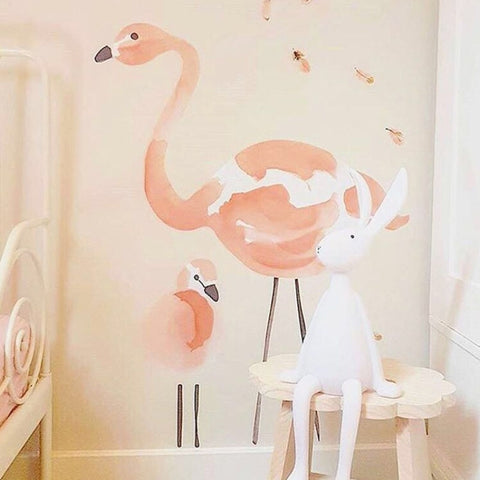 Children Room Balloon Flamingo Cartoon Wall Stickers Kindergarten Early Education Center Decoration Painting, Flamingo, Balloon