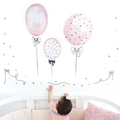 Children Room Balloon Flamingo Cartoon Wall Stickers Kindergarten Early Education Center Decoration Painting, Flamingo, Balloon