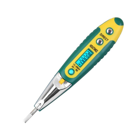 High Precision Electrical Tester Pen Screwdriver 220V AC DC Outlet Circuit Voltage Detector Test Pen with Night Vision, Digital Display Pen (Card), Digital Display Electric Pen (OPP ), Digital Display Pen (Card)+Battery