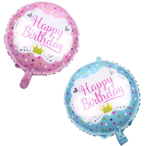 5 PCS Round White Swan Aluminum Balloon Birthday Party Decoration Toy, 18 inches