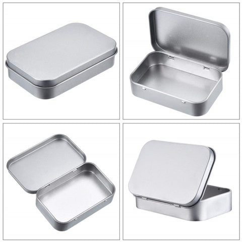 Rectangular Metal Storage Box Tinplate Business Card Storage Box, 11.5x8.5x2.2cm