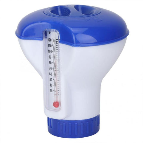 5 Inch Pool Thermometer Floating Water Pill Impetuous Pool Disinfection Automatic Drug Dispenser Pool Accessories, Style 1
