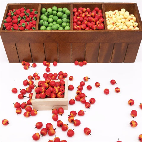 30 PCS / 3 Packs 1:12 Mini Doll House Kitchen Miniature Food Play Decoration Fruit Apple, Apple