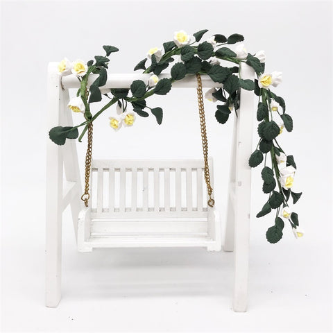 1:12 Mini House Toy Simulation Rose String for Easel Swing Garden Scene, Rose String Swing