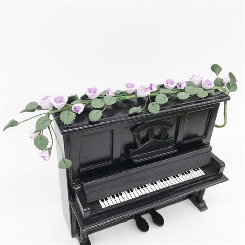 1:12 Mini House Toy Simulation Rose String for Easel Swing Garden Scene, Rose String Swing