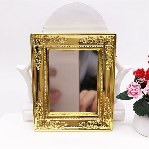 1:12 Mini House Toy Simulation Wall Mirror for Bedroom, Wall Mirror