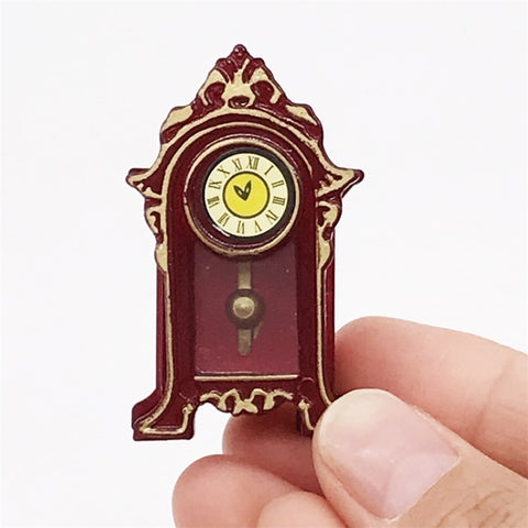 1:12 Mini House Toy Simulation Classical Retro Vintage Clock, Classical Vintage Clock