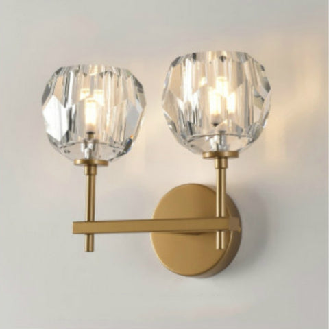 Wall Lamp Villa Hotel Wall Lamp Bedroom Bedside Crystal Wall Lamp, Without light source, white light LED5W, warm light LED5W