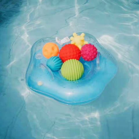 6 in 1 Baby Bath Soft Ball Rubber Educational Tub Toys, Bath Soft Ball