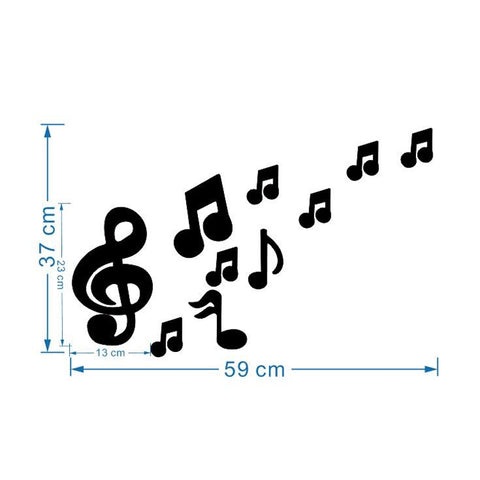 3D Musical Notes Acrylic Mirrors Wall Sticker Home Decor Living Room Wall Decoration Art DIY Wall Stickers