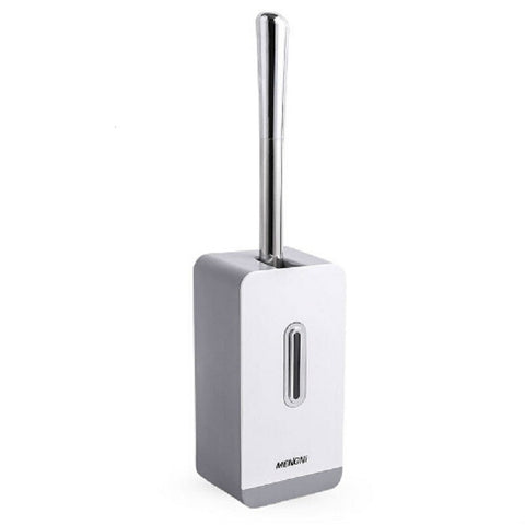 MENGNI Suction Wall Long Handle Toilet Brush Storage Box Bathroom Cleaning Kit