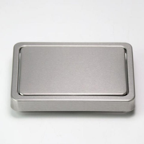 Embedded Type Stainless Steel Swing Cover Flip Kitchen Countertop Trash Can Lid  Cap, Round Drawing 20cm Diameter, Round  Mirror 24.5cm Diameter, Square 16.2x22.7cm