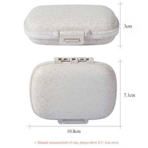 3 PCS 8-Grid Double-layer Portable Mini Straw Pill Storage Box