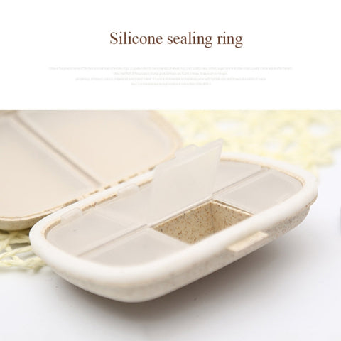 3 PCS 8-Grid Double-layer Portable Mini Straw Pill Storage Box
